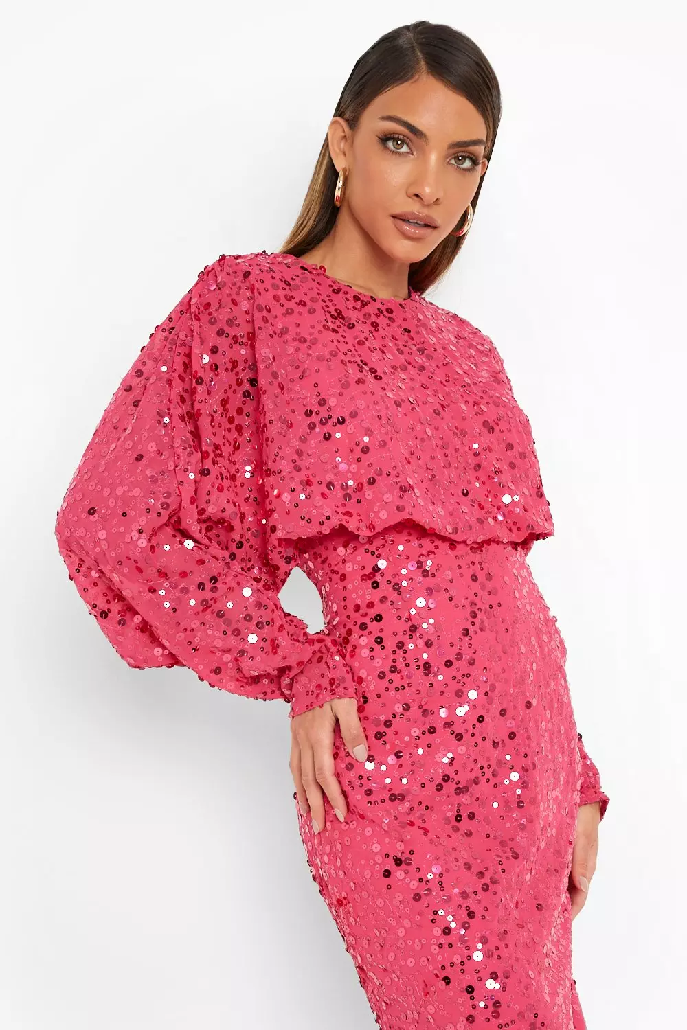 Boohoo batwing clearance dress